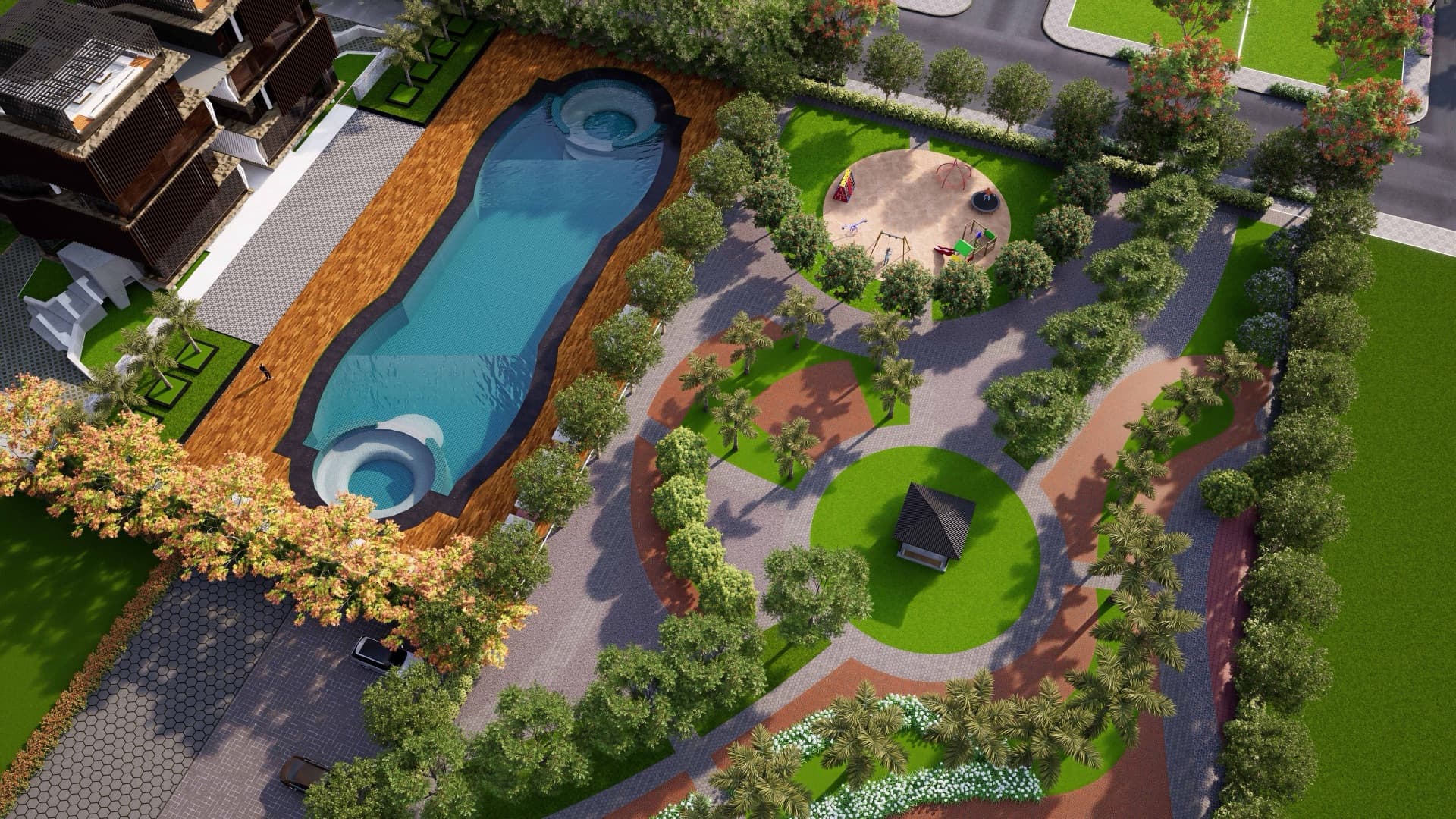Clubhouse aerial view